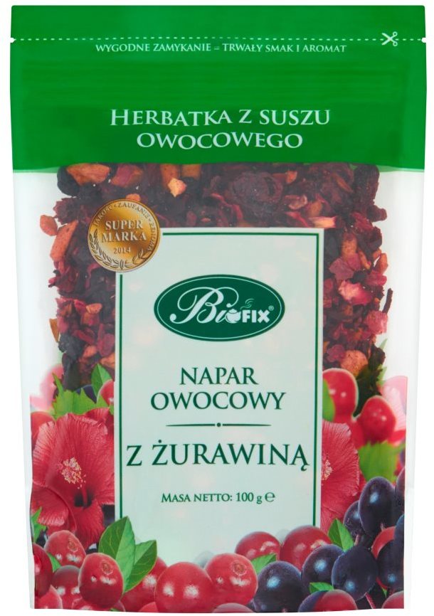 Herbata owocowa z suszu BiFix, żurawina, 100g