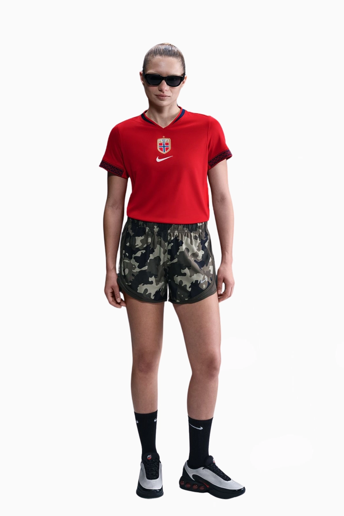 Koszulka Reprezentacji Norwegii Nike 2025 Domowa Stadium Damska - Czerwony