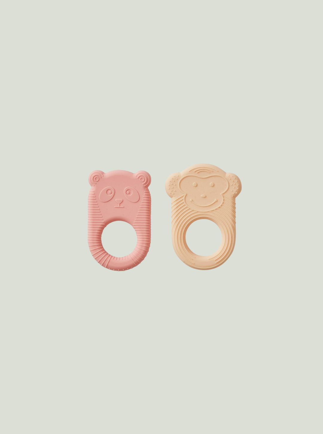 Gryzak dla niemowląt Nelson & Ling Ling Vanilla / Coral – 2 szt OYOY Mini