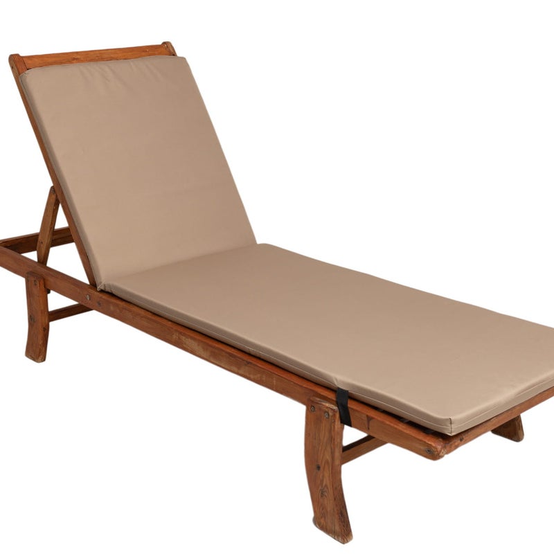 Poduszka na leżak 190x60cm Beżowa gruba poduszka na lezak patio poduszka na leżak drewniany