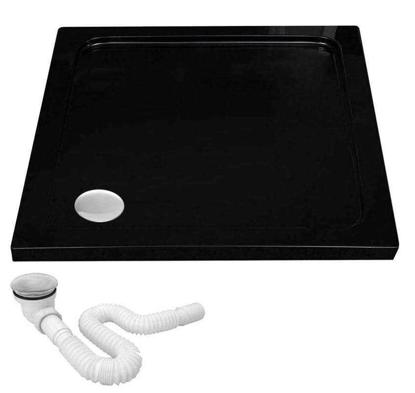 Brodzik prysznicowy akrylowy Rea Savoy Czarny 80x80
