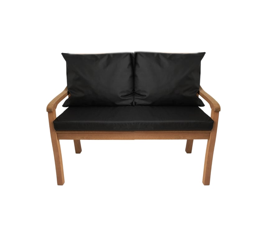Poduszka ogrodowa na ławkę 120x50x7cm/2x50x56cm Poduszka na ławkę Czarna poduszka na meble ogrodowe Wygodne poduszki na sofę na patio i werandy