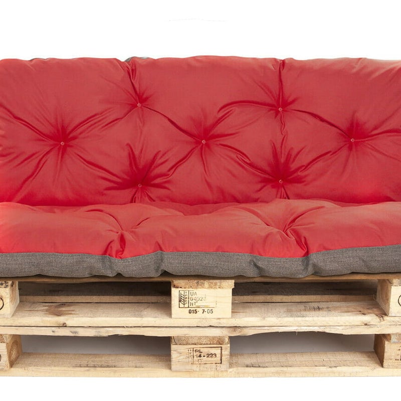 Poduszka na palety 120x60 Siedzisko/Oparcie 120x40cm poduszka na palety Czerwona Poduszka na meble z palet poduszka ne moble ogrdowe