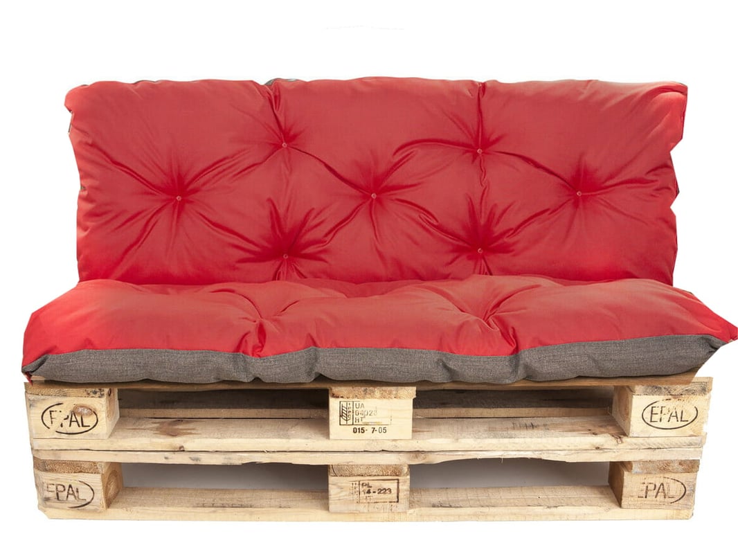 Poduszka na palety 120x80 Siedzisko/Oparcie 120x40cm poduszka na palety Czerwona Poduszka ne moble ogrdowe poduszka na meble paletowe