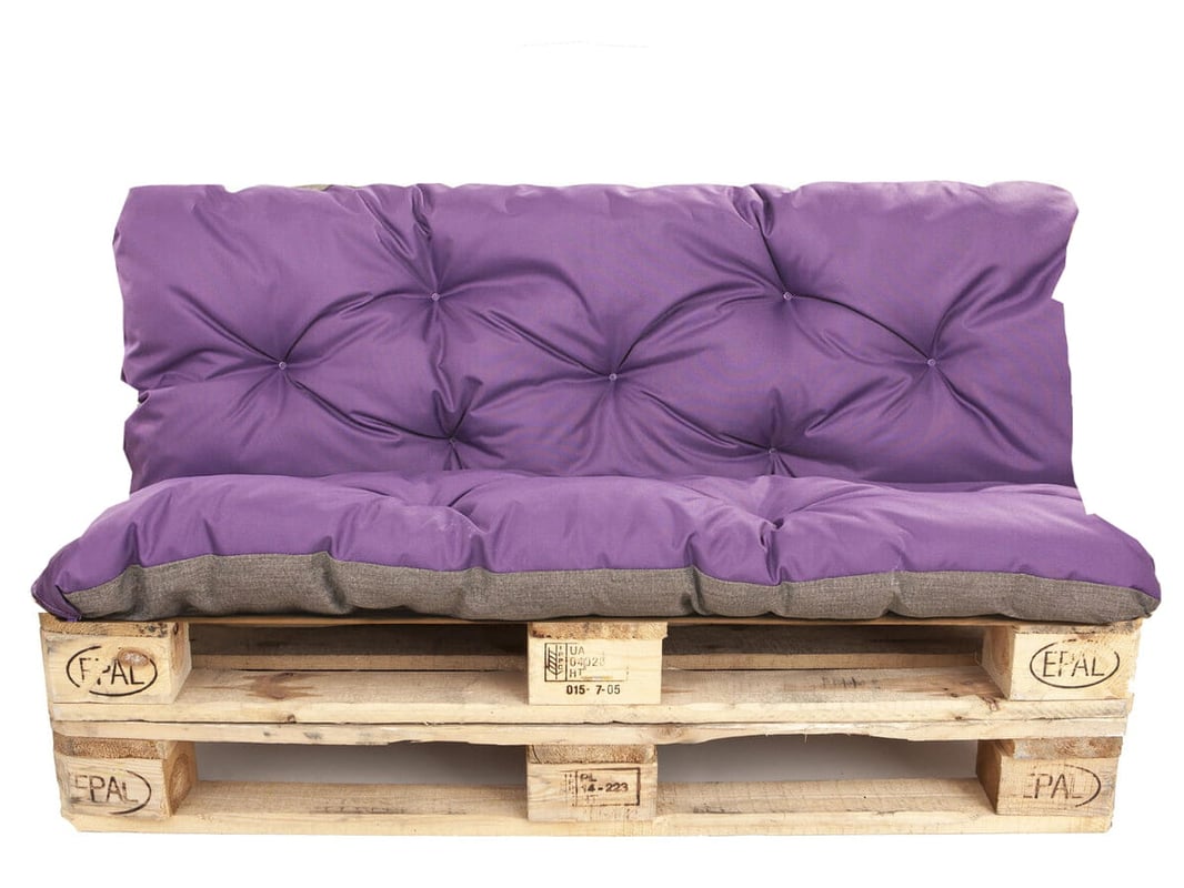 Poduszka na palety 120x60 Siedzisko/Oparcie 120x40cm poduszka na palety Fioletowa Poduszka na meble z palet poduszka ne moble ogrdowe