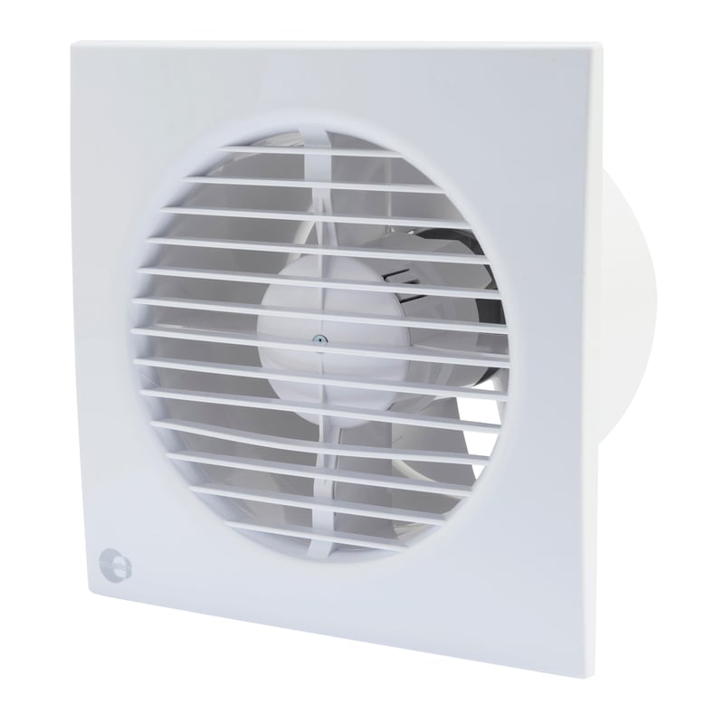 Wentylator wyciągowy przerywany z wyłącznikiem - Cichy - 205 x 205 mm - Ø 150 mm - 9 m² - 21W
