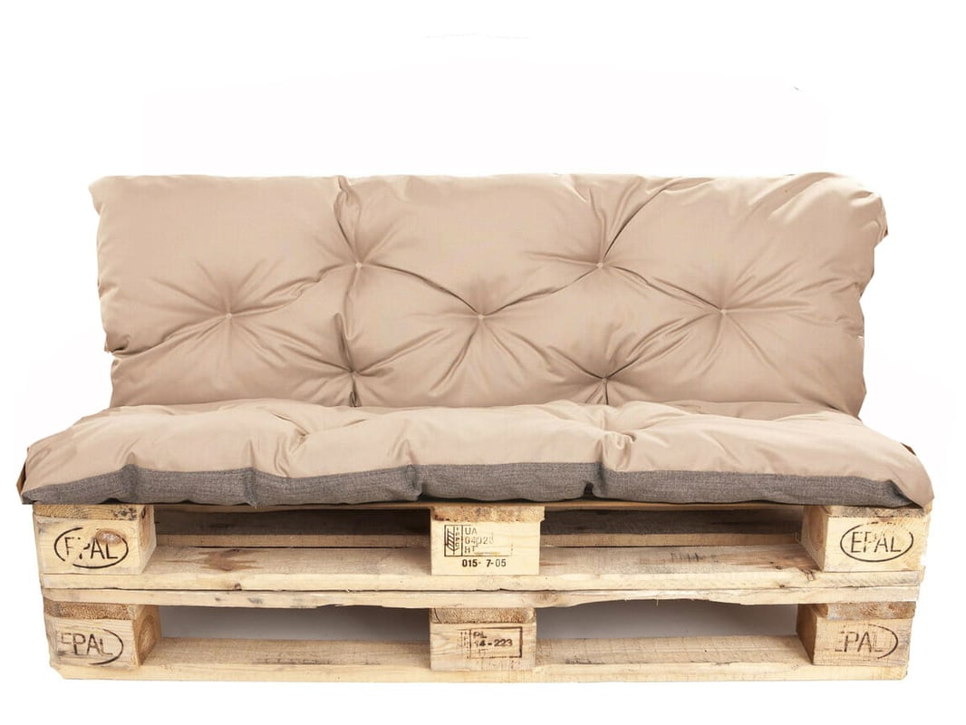 Poduszka na palety 120x80 Siedzisko/Oparcie 120x50cm poduszka na palety Beżowa Poduszka ne moble ogrdowe poduszka na meble paletowe