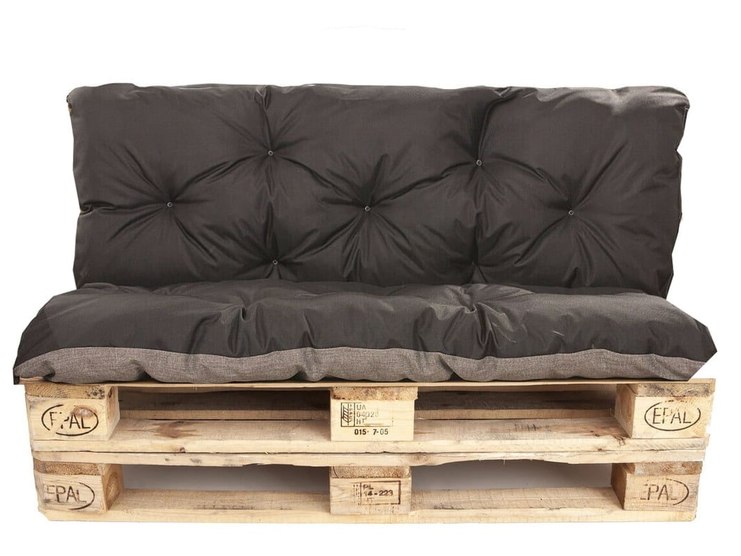 Poduszka na palety 120x60 Siedzisko/Oparcie 120x40cm poduszka na palety Czarna Poduszka na meble z palet poduszka ne moble ogrdowe