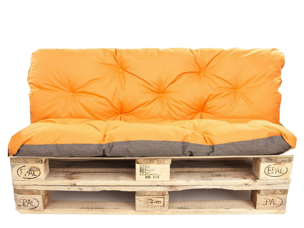 Poduszka na palety 120x60 Siedzisko/Oparcie 120x40cm poduszka na palety Pomarańczowa Poduszka na meble z palet poduszka ne moble ogrdowe