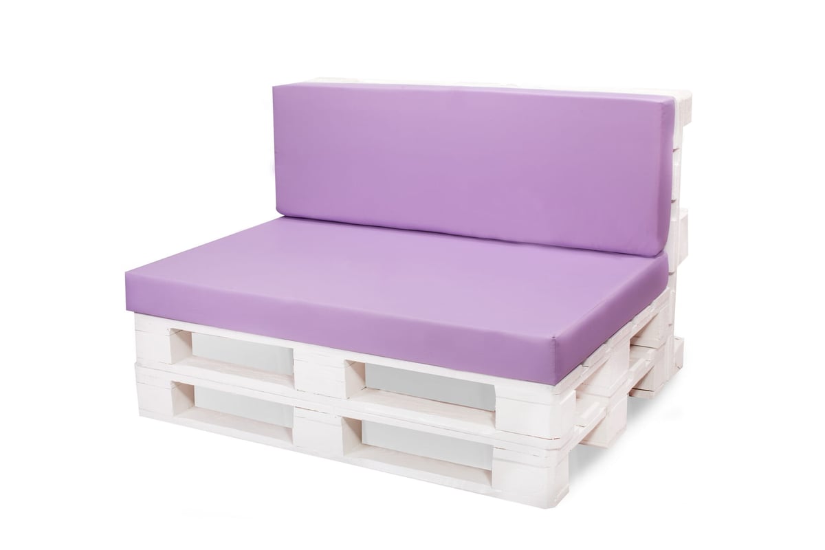 Zestaw poduszek na palety ogrodowe 120x50 Siedzisko-Oparcie 120x50cm poduszki na palety Fioletowe poduszki na palety zdejmowany pokrowiec