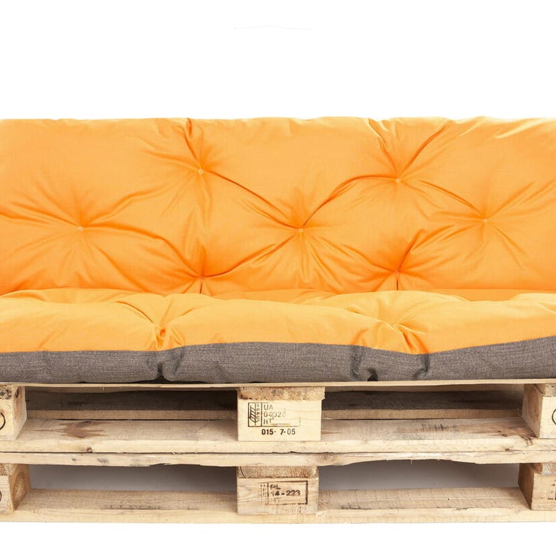 Poduszka na palety 120x60 Siedzisko/Oparcie 120x40cm poduszka na palety Pomarańczowa Poduszka na meble z palet poduszka ne moble ogrdowe