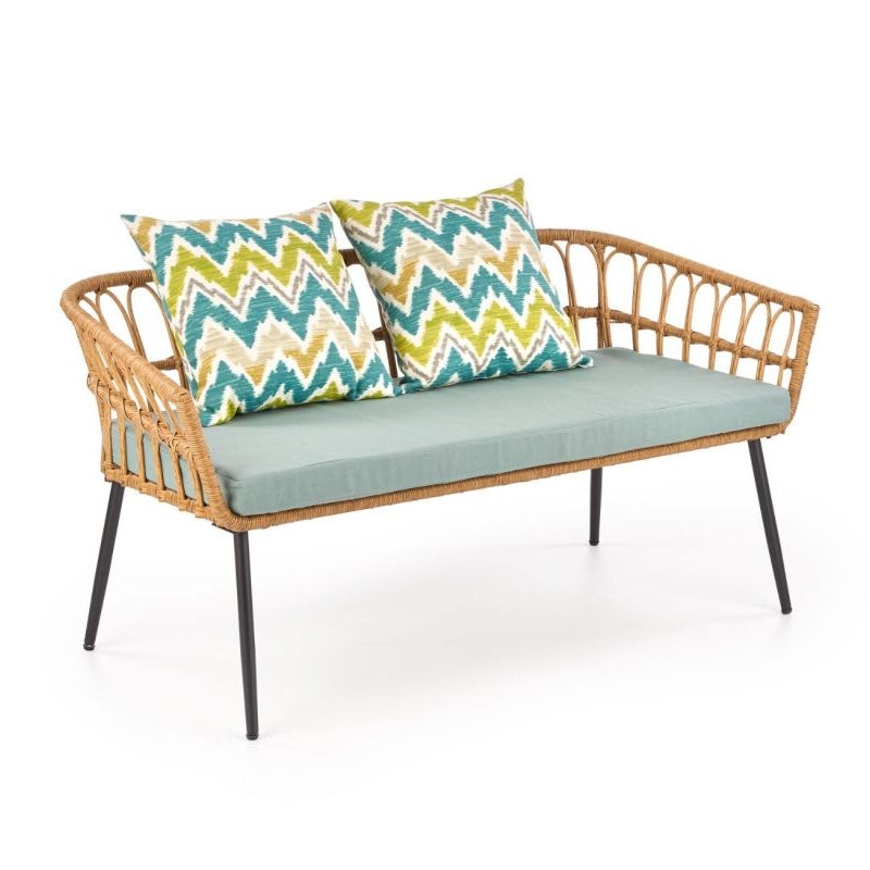 Sofa GARDENA rattanowy/wielobarwny