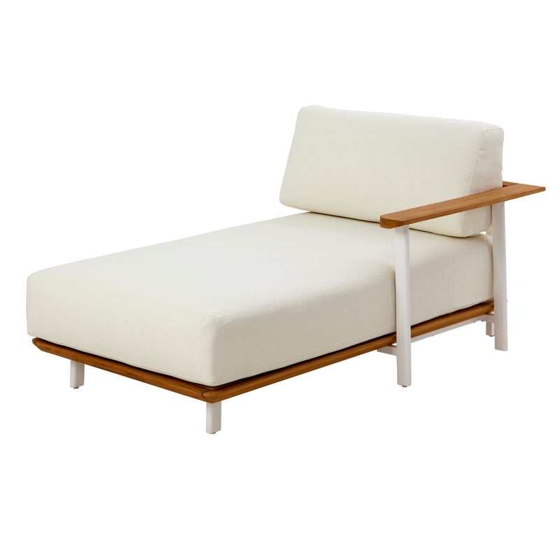 Sofa relaksacyjna Naterial Duna z aluminium i drewna tekowego