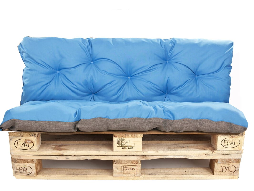 Poduszka na palety 120x80 Siedzisko/Oparcie 120x50cm poduszka na palety Niebieskia Poduszka ne moble ogrdowe poduszka na meble paletowe