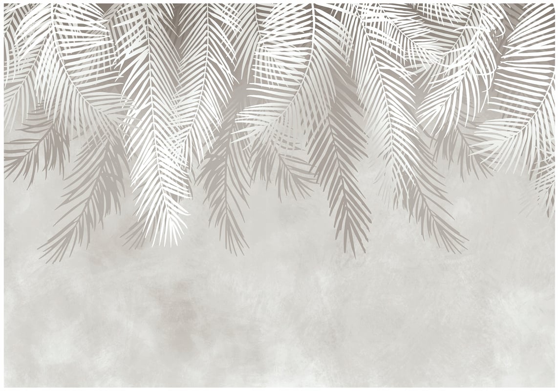 Fototapeta Liście Palmy Beton 400x280 cm Tapeta Do Sypialni Salonu Kuchni Na Flizelinie