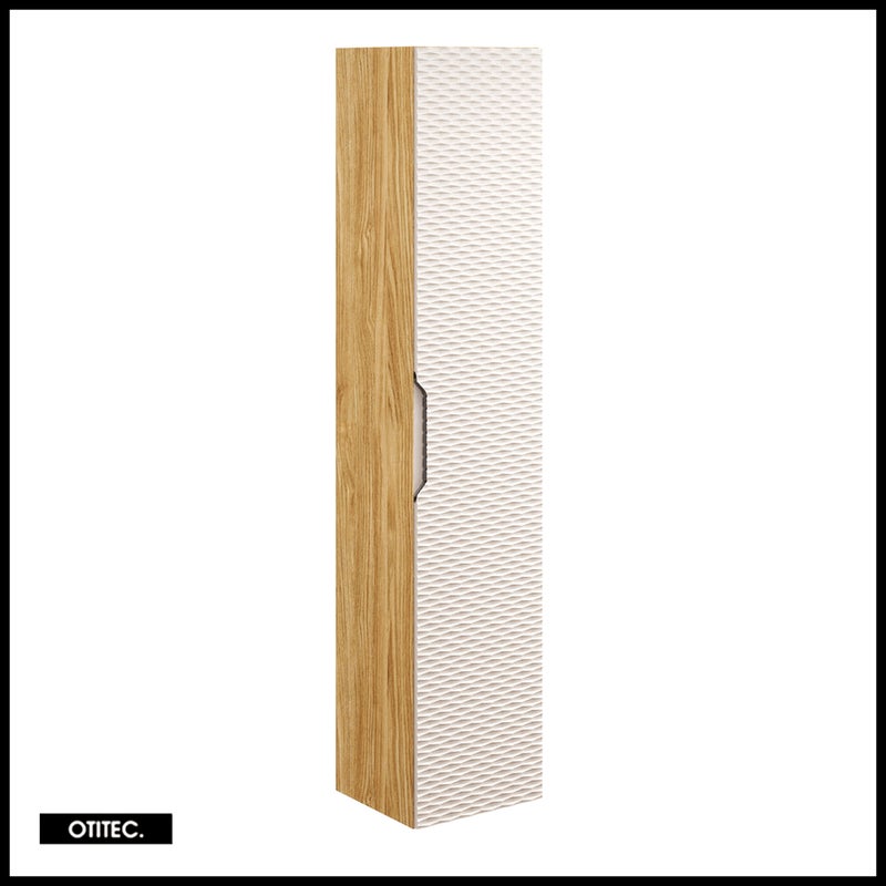 Szafka łazienkowa OCEAN BEIGE 80-01-1D 35cm dąb olejowany/beżowa