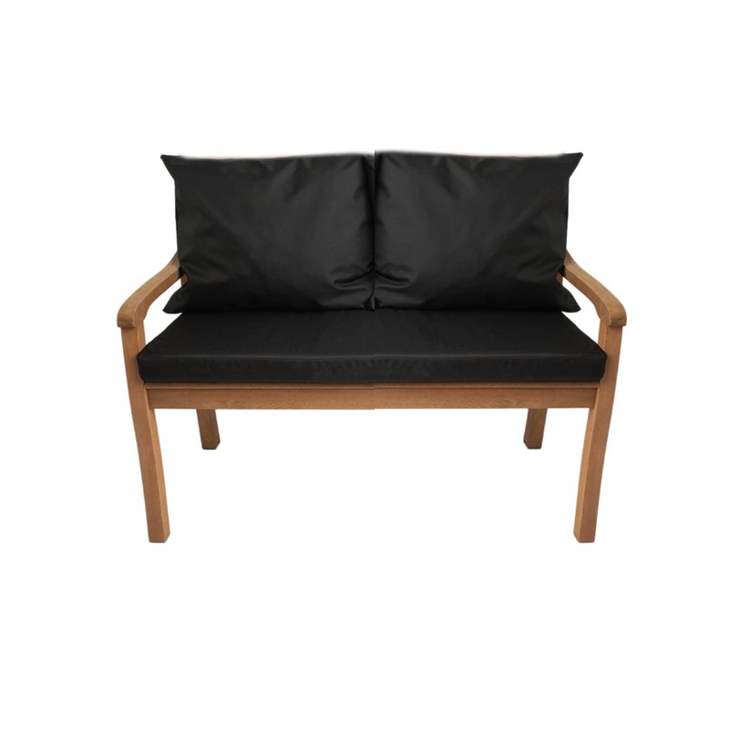 Poduszka ogrodowa na ławkę 120x60x7cm/2x50x56cm Poduszka na ławkę Czarna poduszka na meble ogrodowe Wygodne poduszki na sofę na patio i werandy