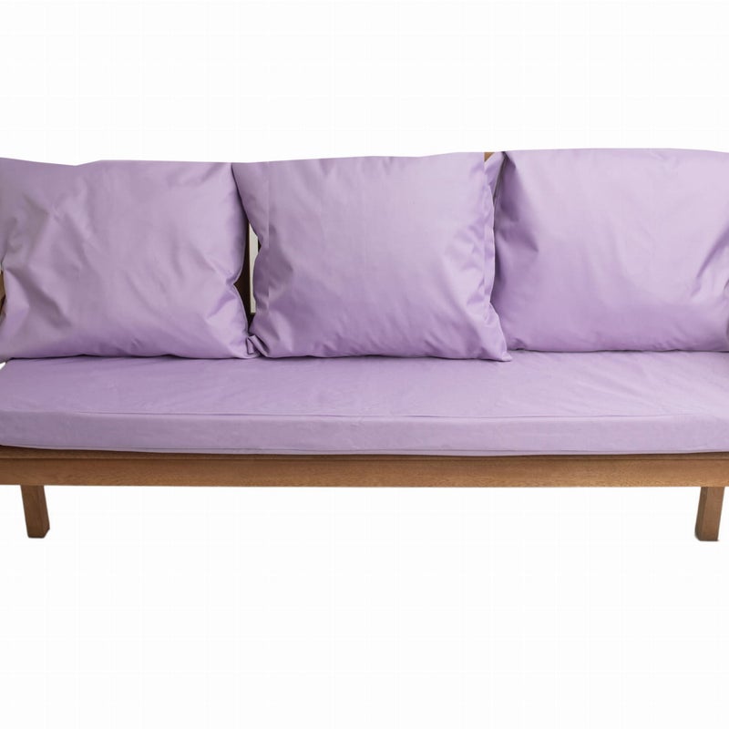 Poduszka ogrodowa na ławkę 150x60x7cm/3x50x56cm Poduszka na ławkę Fioletowa poduszka na meble ogrodowe Wygodne poduszki na sofę 3 osobową balkon