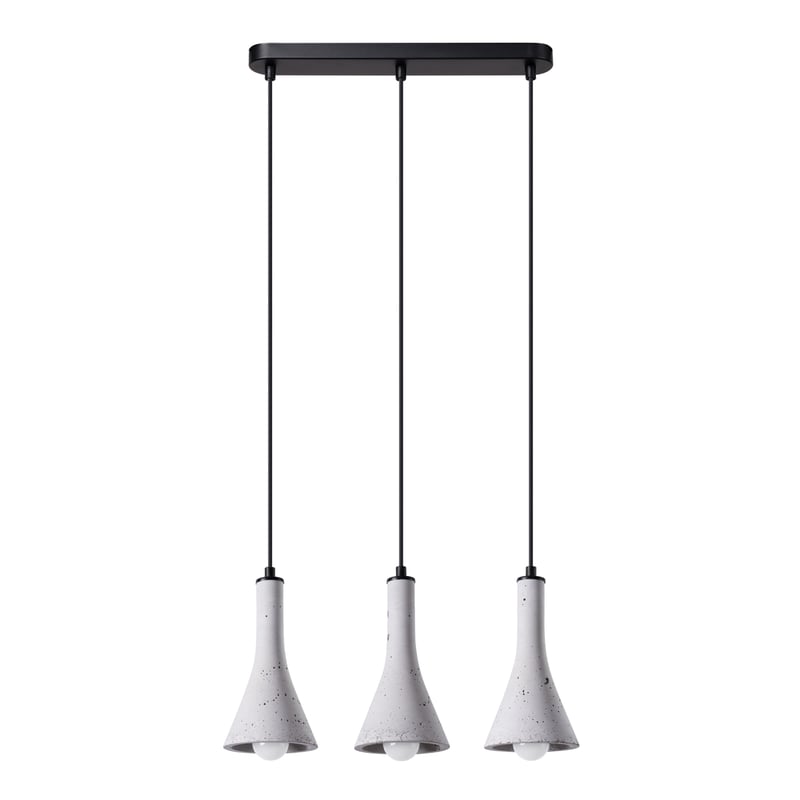 Lampa wisząca REA 3L beton, nowoczesna - 46x12x110cm Sollux