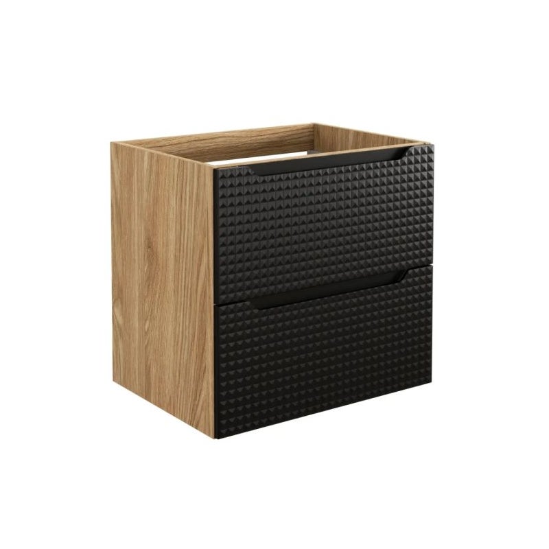Szafka pod umywalkę LUXOR BLACK 82-60-2S 60cm dąb olejowany/czarna