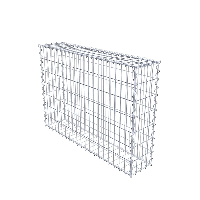 Gabion 100 cm x 70 cm x 20 cm (dł. x wys. x gł.), rozmiar oczek 5 cm x 10 cm, spirala