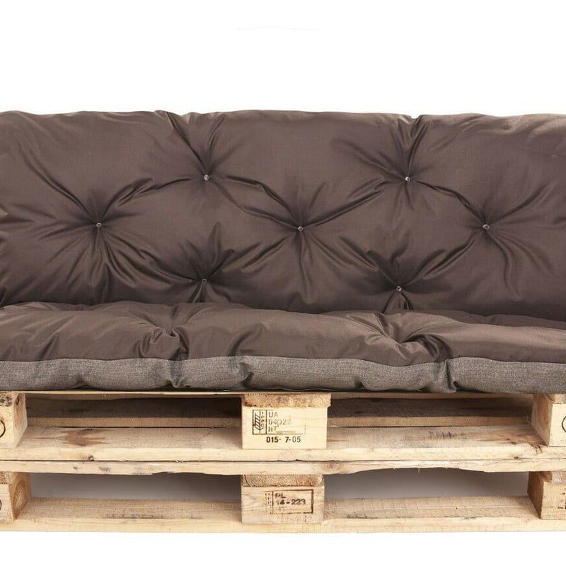 Poduszka na palety 120x80 Siedzisko/Oparcie 120x40cm poduszka na palety Brązowa Poduszka ne moble ogrdowe poduszka na meble paletowe