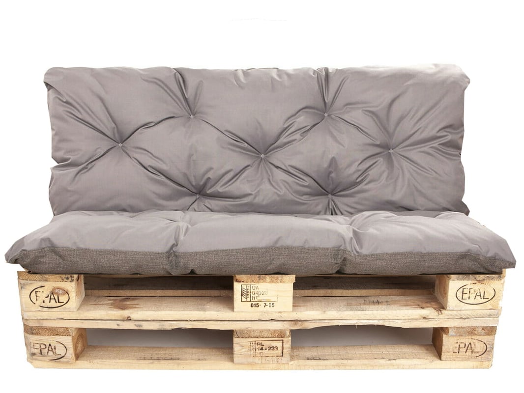 Poduszka na palety 120x50 Siedzisko/Oparcie 120x40cm poduszka na palety Szara Poduszka na meble z palet poduszka ne moble ogrdowe