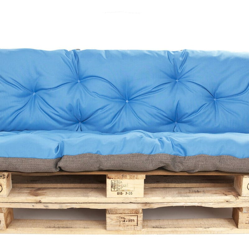 Poduszka na palety 120x60 Siedzisko/Oparcie 120x40cm poduszka na palety Niebieskia Poduszka na meble z palet poduszka ne moble ogrdowe