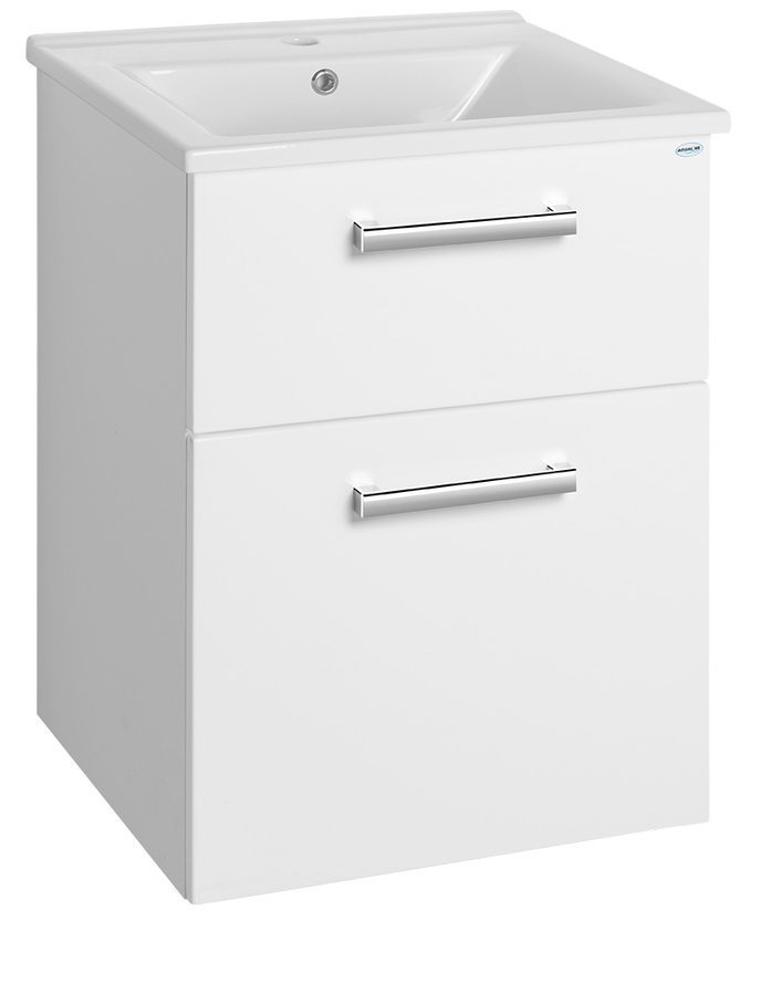 Aqualine Vega szafka 51 cm podumywalkowa wisząca biała VG053