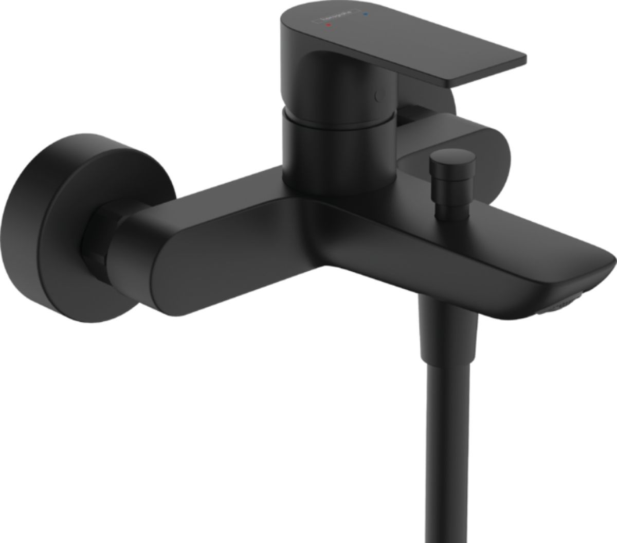 Hansgrohe Rebris E bateria wannowo-prysznicowa ścienna czarny mat 72450670