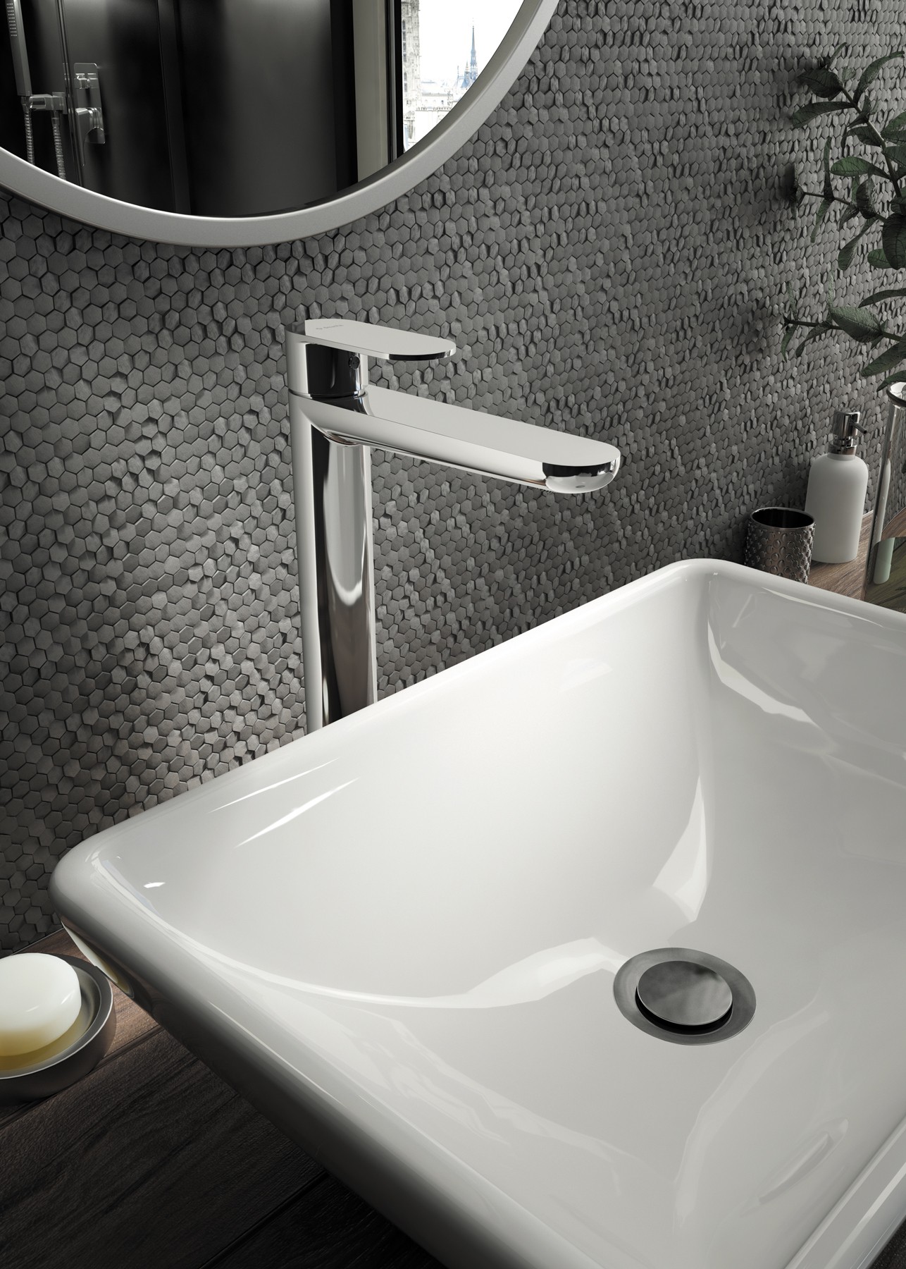 Deante Nemezja bateria kuchenna stojąca chrom BGA_020K - Wysyłka w 24h