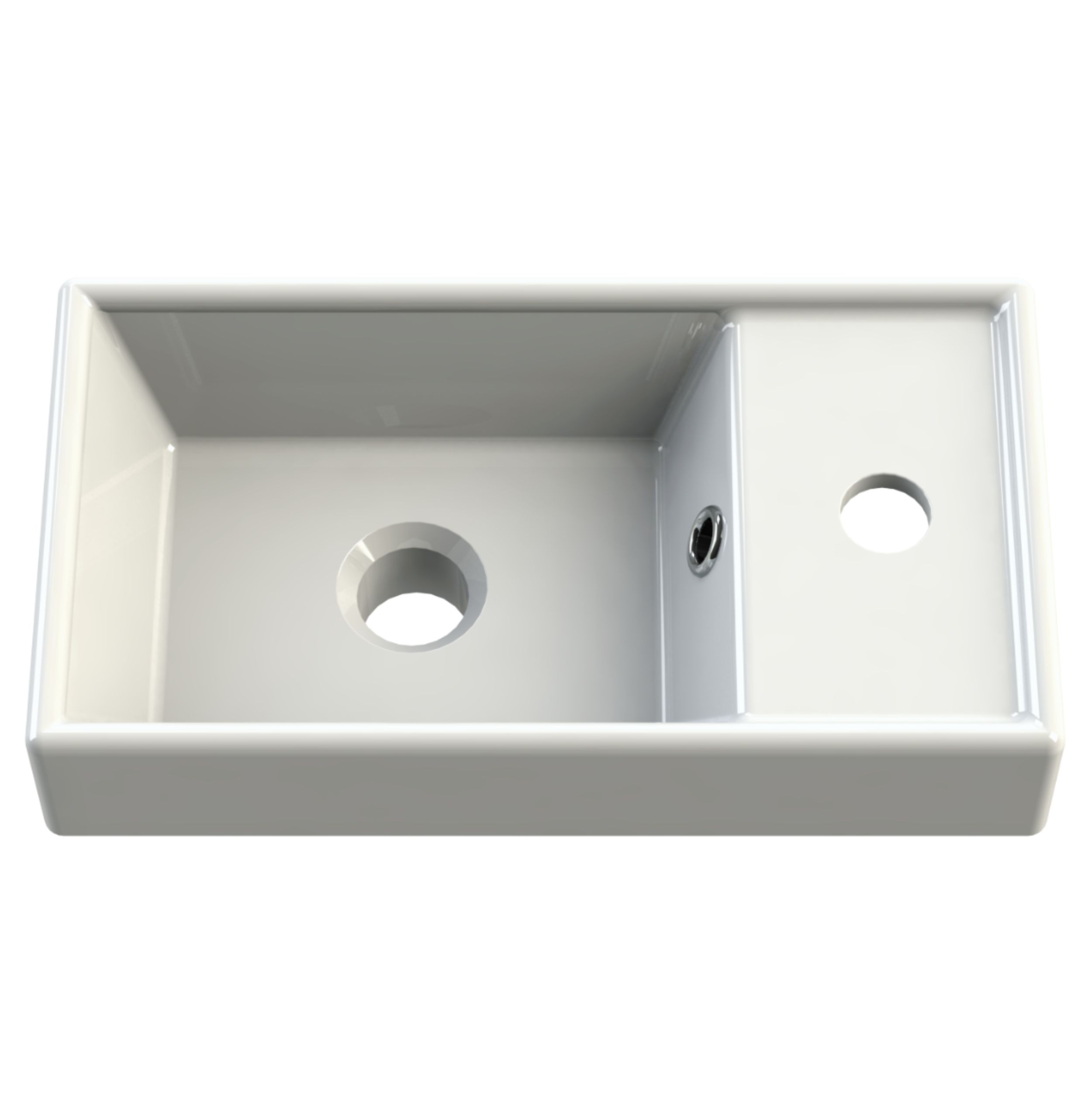 Strama Gizo umywalka 40x22 cm prostokątna meblowa-nablatowa biała 99.03.040 - Wysyłka w 24h