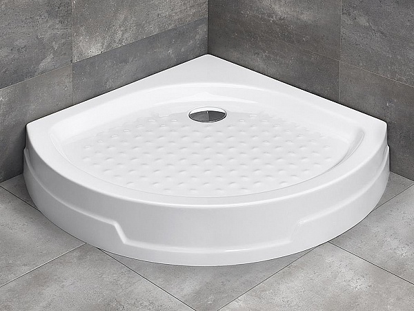 Radaway Rodos B Compact brodzik 90x90 cm półokrągły biały 4D99155-03