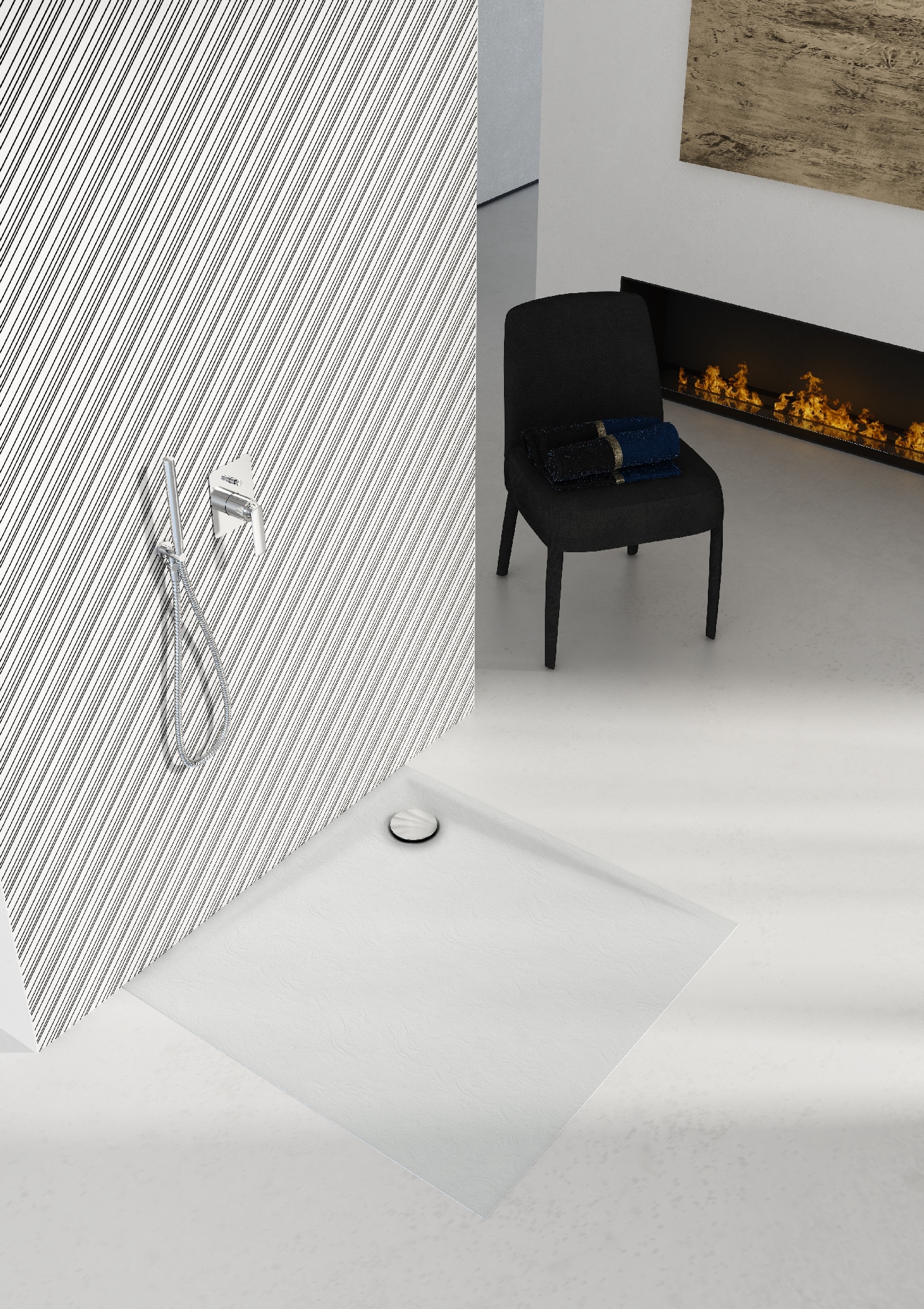 Schedline Libra White Stone brodzik kwadratowy 90x90 cm biały 3SP.L1K-9090/B/ST