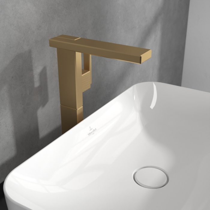 Villeroy & Boch Mettlach bateria umywalkowa stojąca złota TVW12600300076