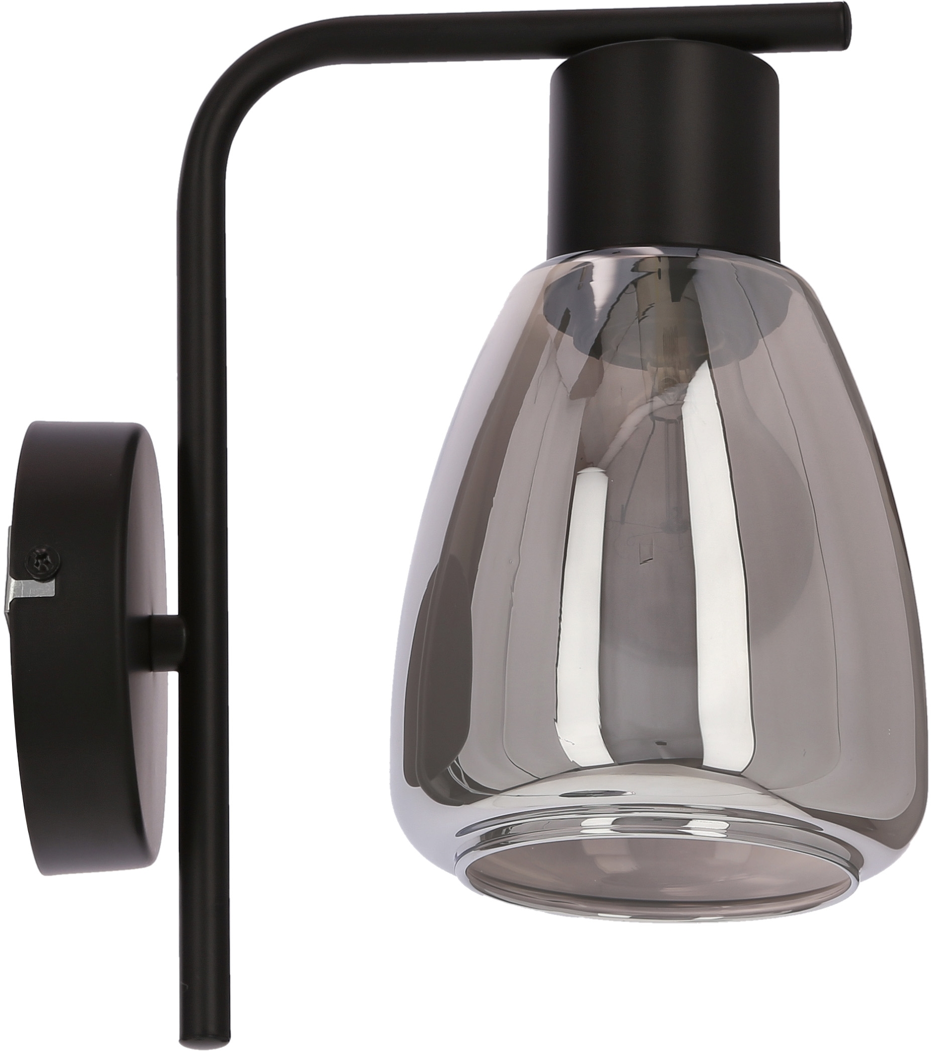 Candellux Moldo kinkiet 1x40 W czarny-przydymiony 21-35097