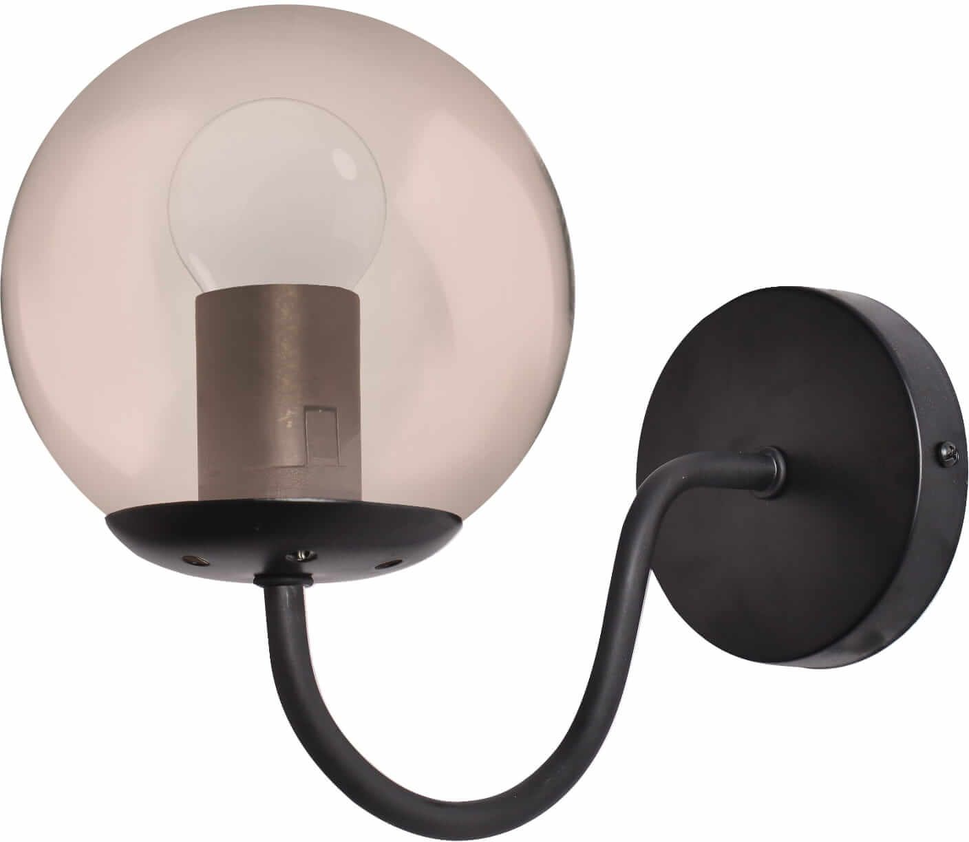 Light Prestige Hook kinkiet 1x40W czarny/bursztynowy LP-125/1WBK