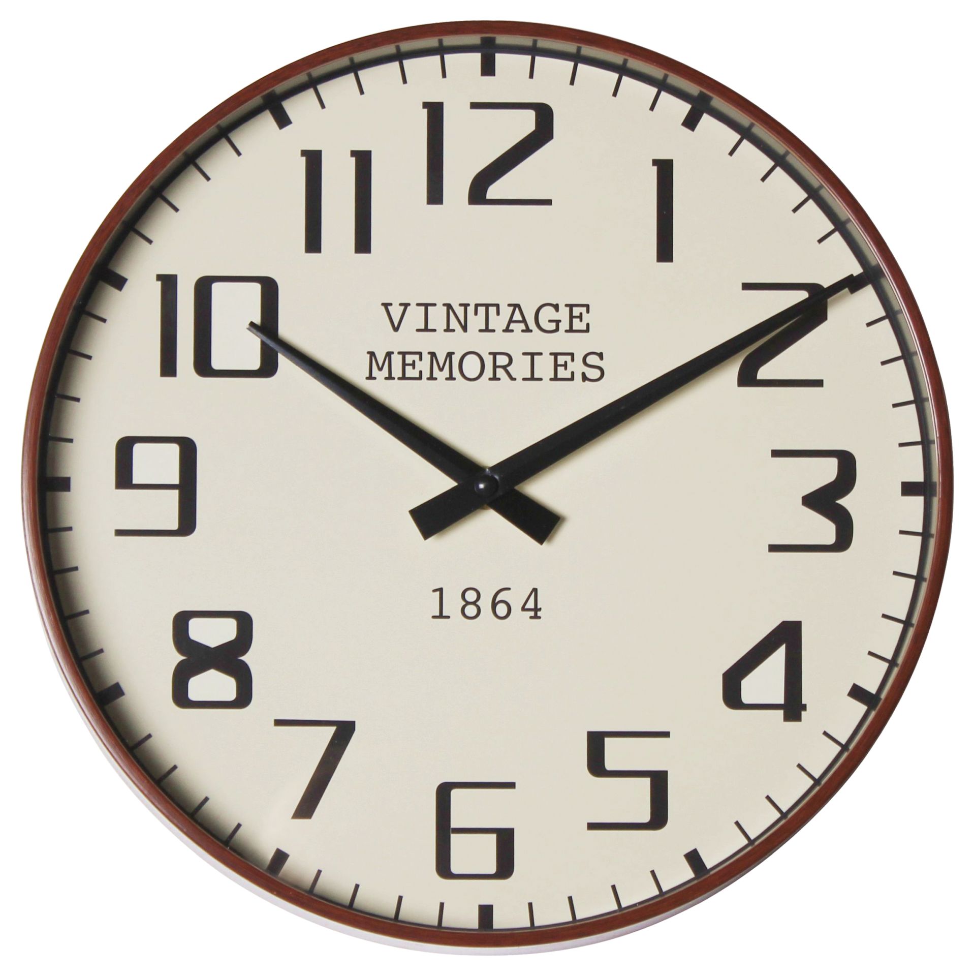 Splendid Retro zegar ścienny biały-brązowy AZ-RETRO - Wysyłka w 24h