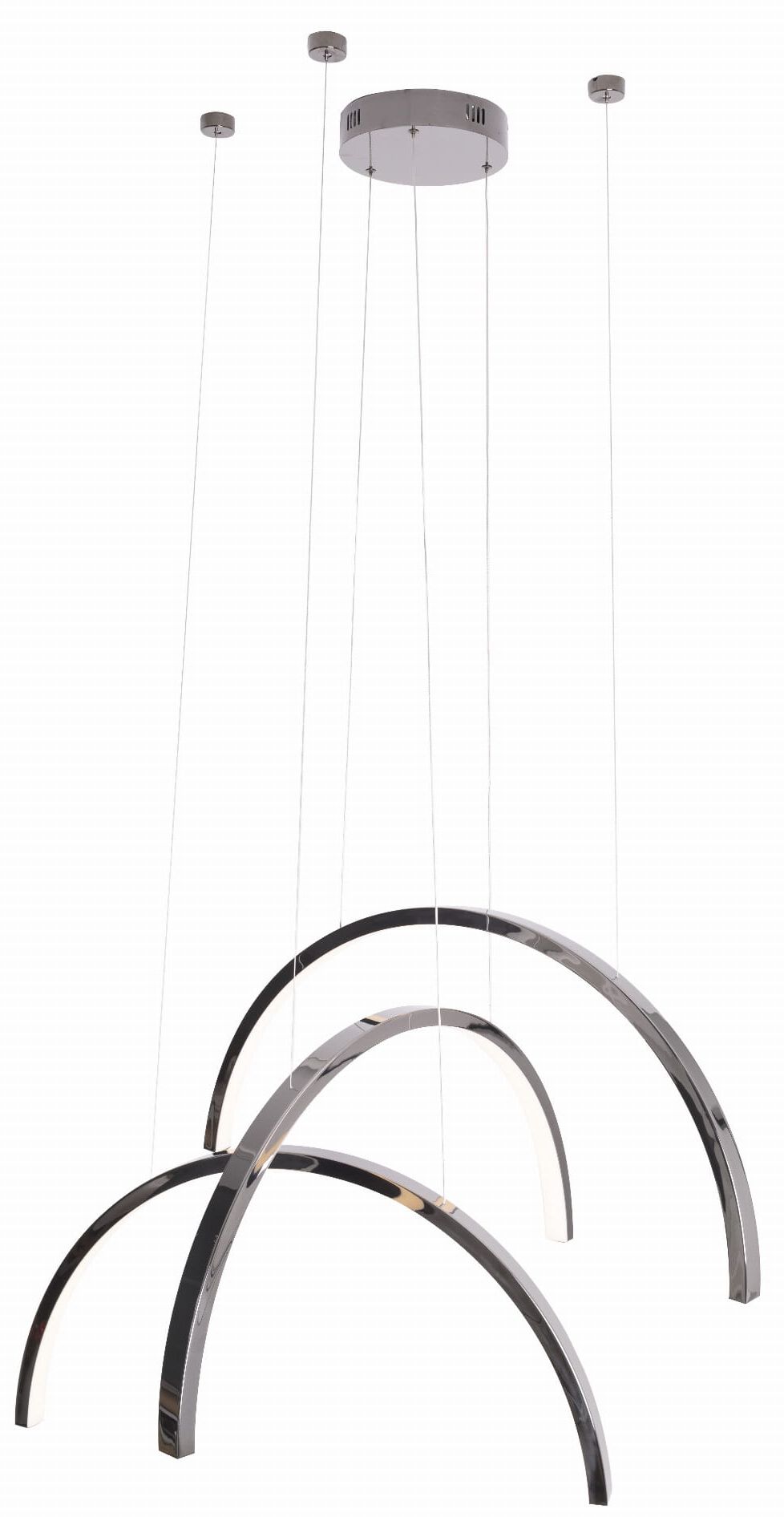 MaxLight Trio Arc lampa wisząca 1x63W czarny połysk P0508