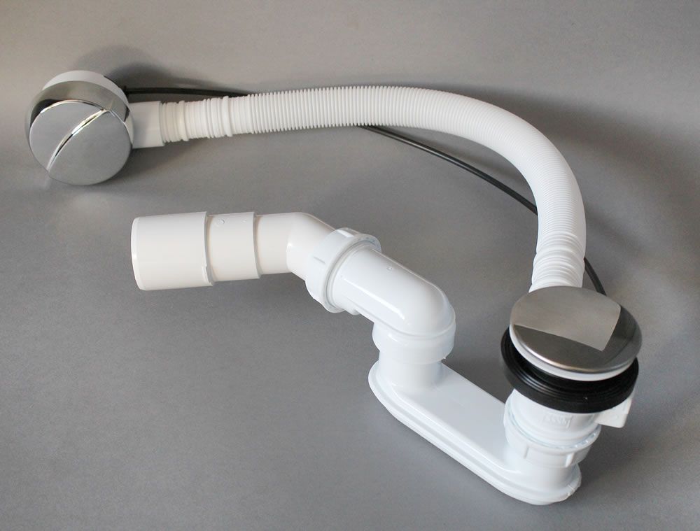 Sanplast syfon wannowy z rurą przelewową 100 cm chrom 661-A0010