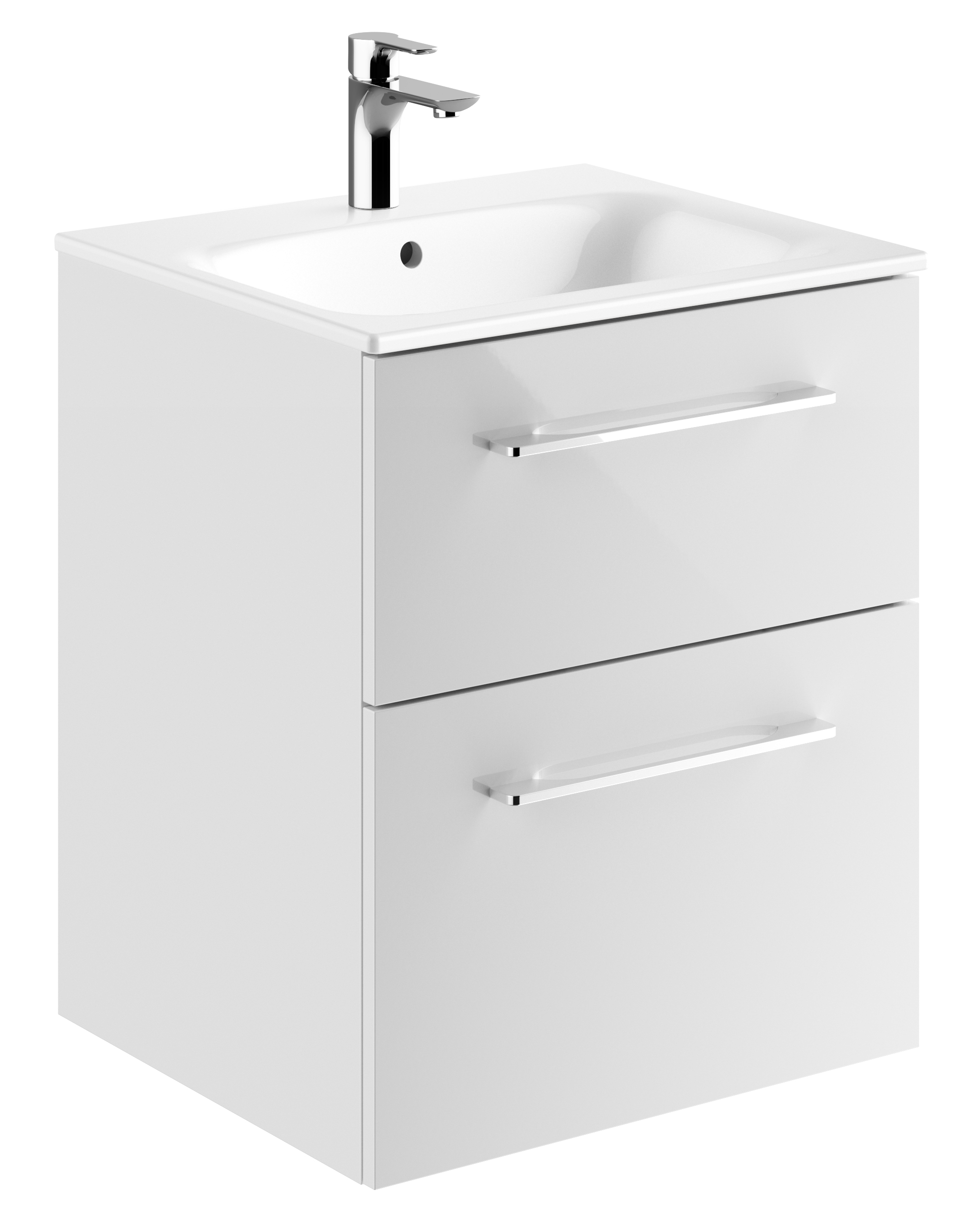 Geberit Selnova Square umywalka z szafką 55 cm zestaw meblowy biały połysk 501.232.00.1 - Wysyłka w 24h