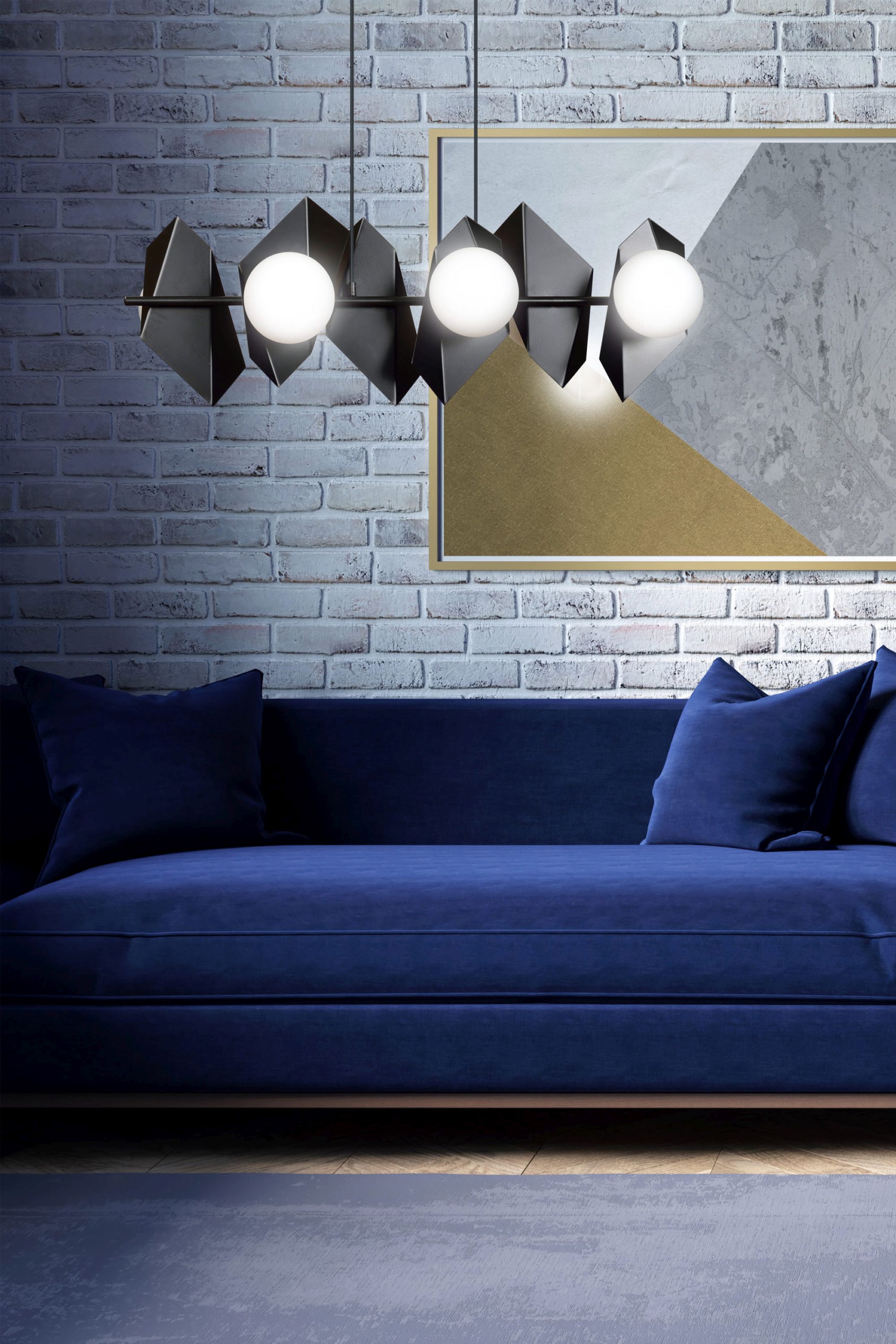 Emibig Drifton lampa wisząca 6x10 W czarna 636/6