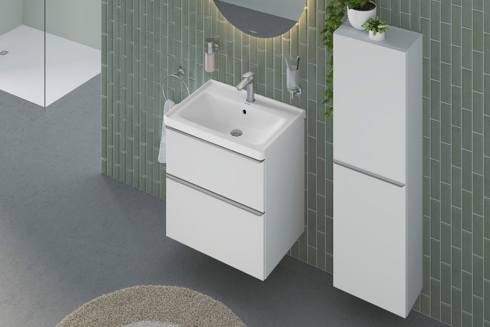 Duravit Wave bateria umywalkowa stojąca stal nierdzewna szczotkowany WA1020002070