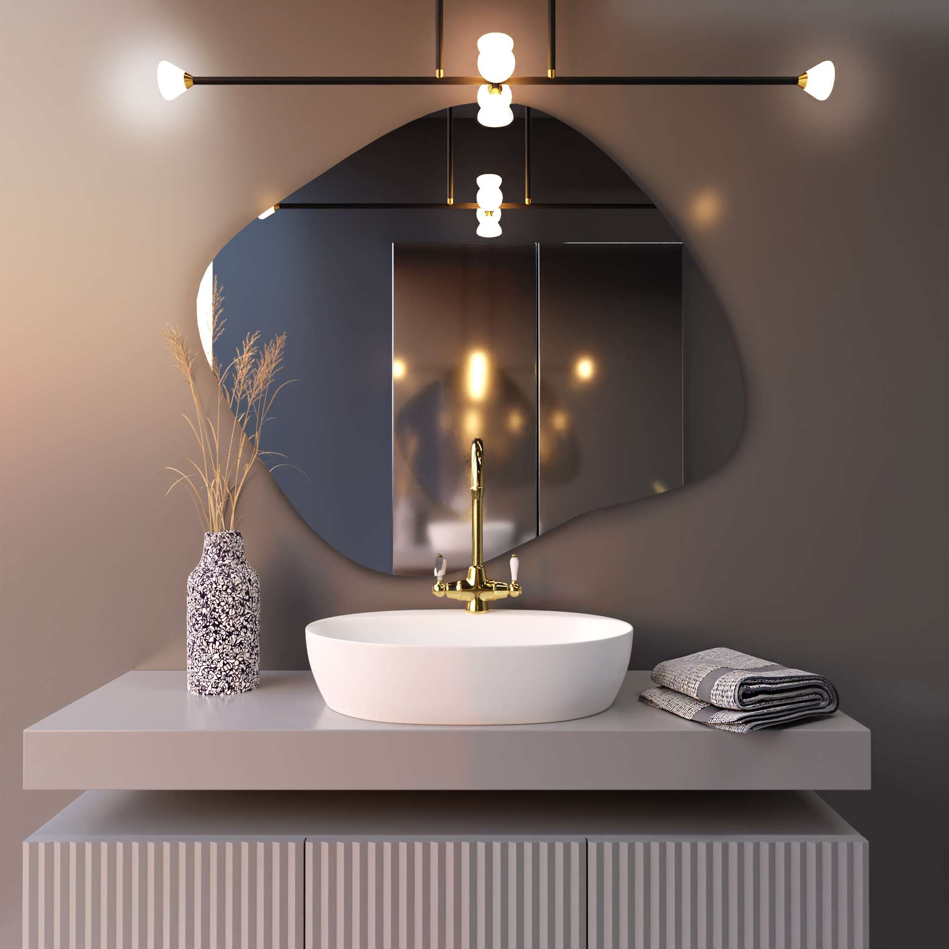 Smartwoods Stain lustro 90x77 cm