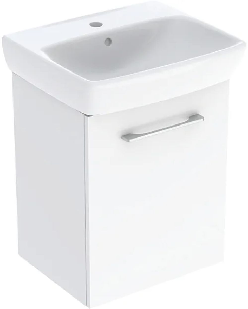 Geberit Selnova Square umywalka z szafką 44,5 cm białą 502.750.00.1