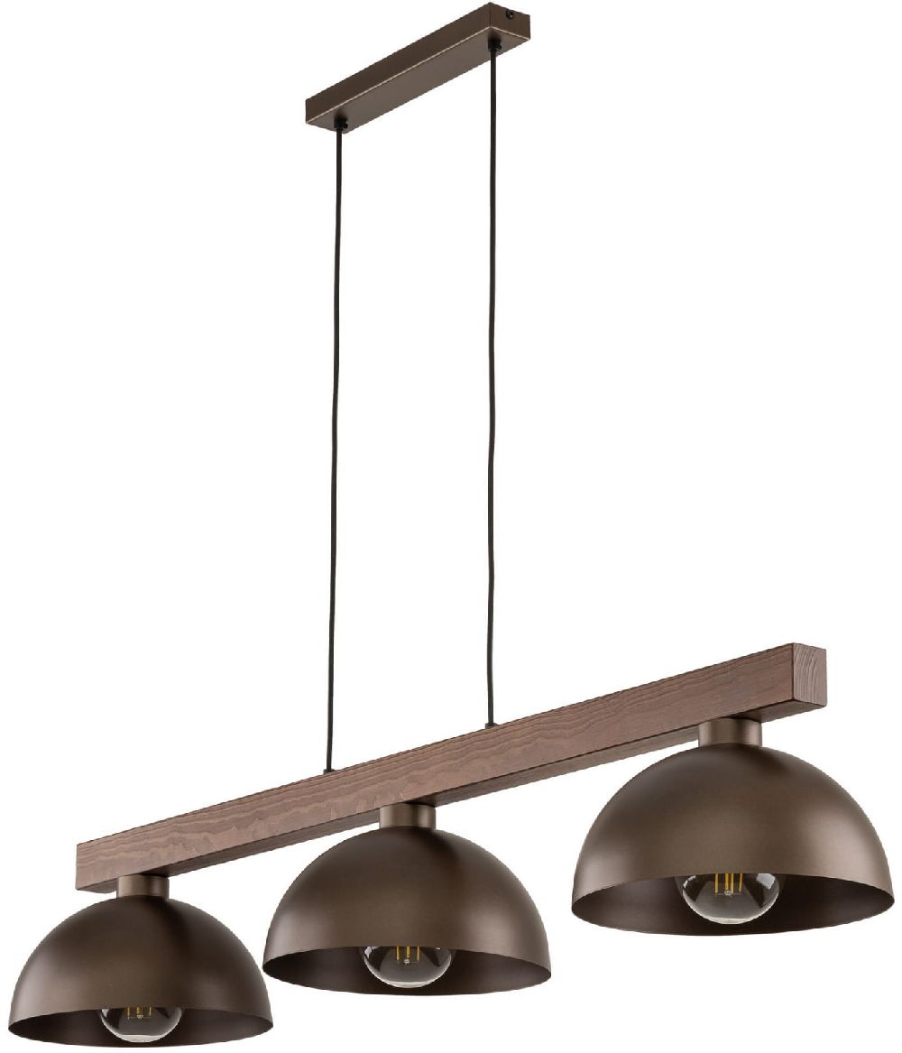 TK Lighting Oslo lampa wisząca 3x15W brązowy 6299 - Wysyłka w 24h