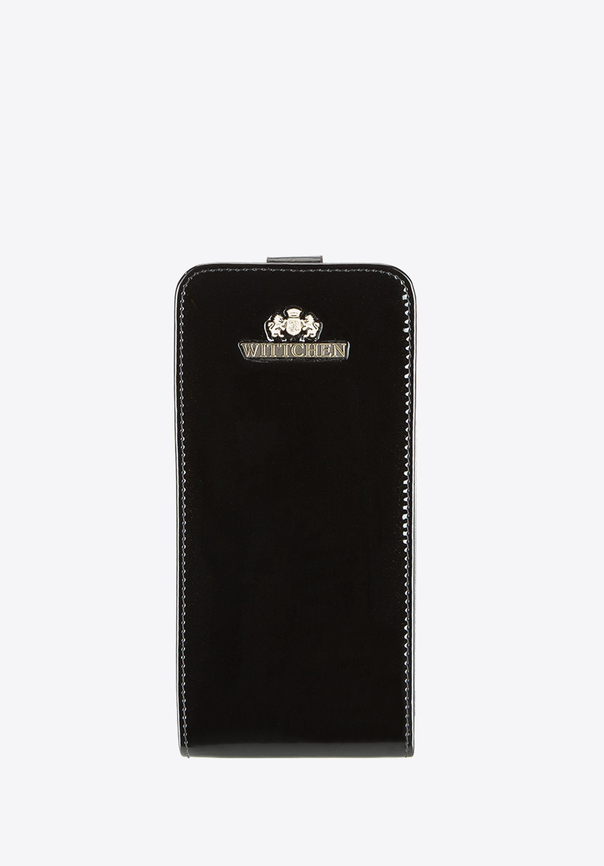 Etui na iPhone 6 Plus ze skóry lakierowanej czarne