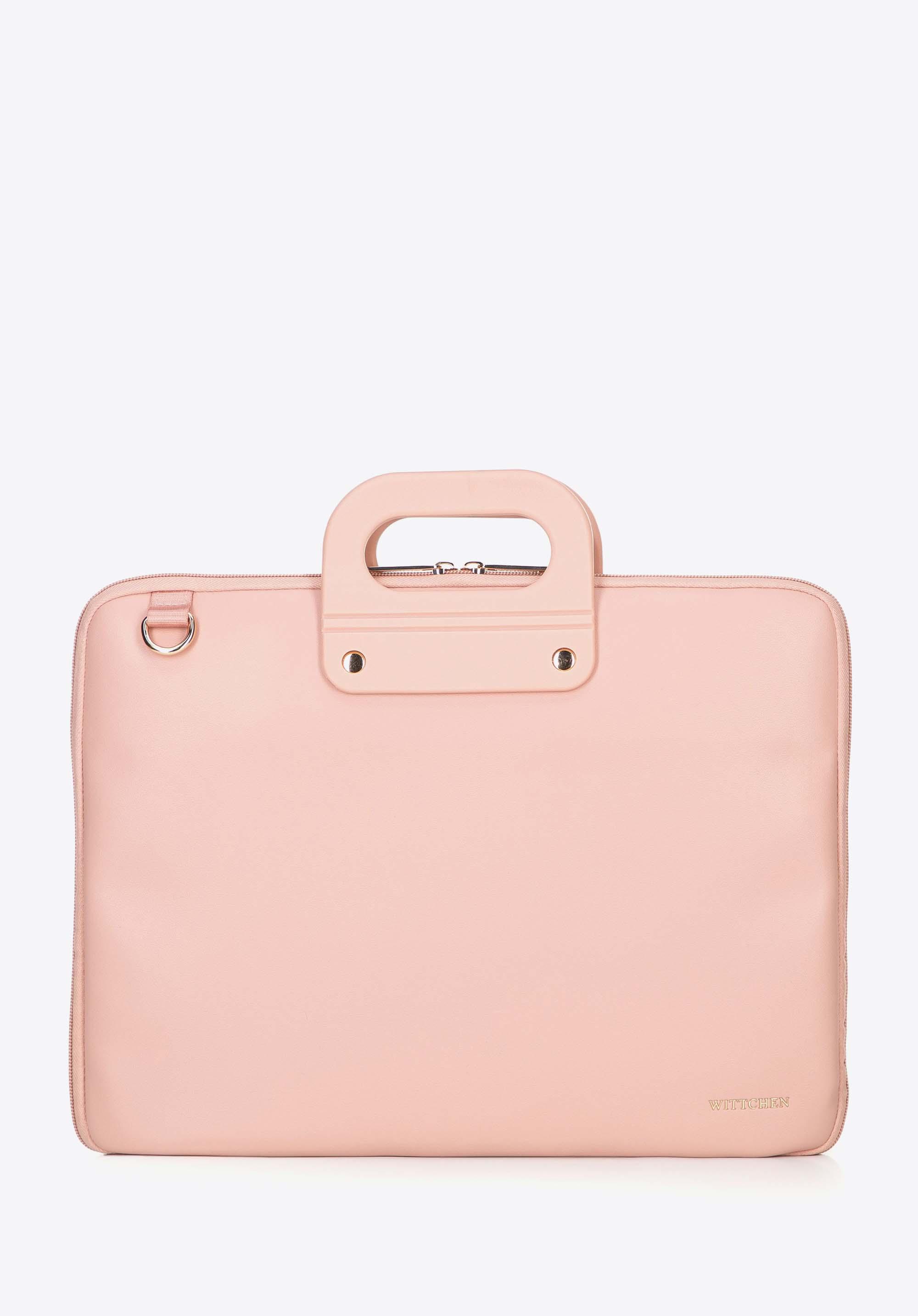 Torba na laptopa 15” z imitacji skóry różowa