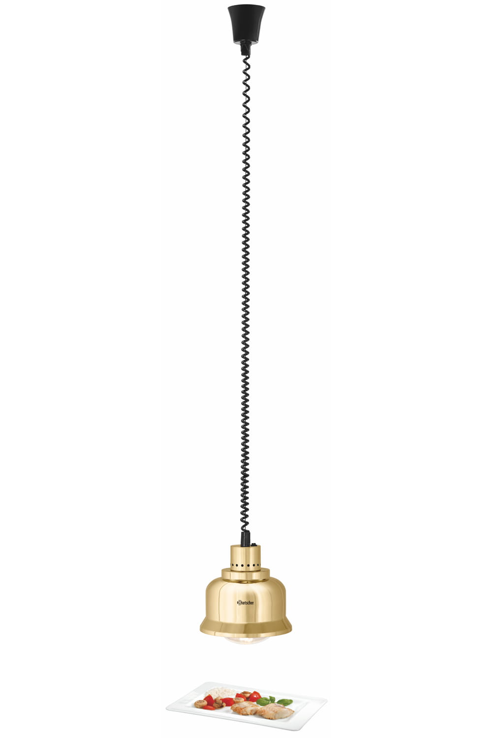 Lampa grzewcza na podczerwień sufitowa, złota