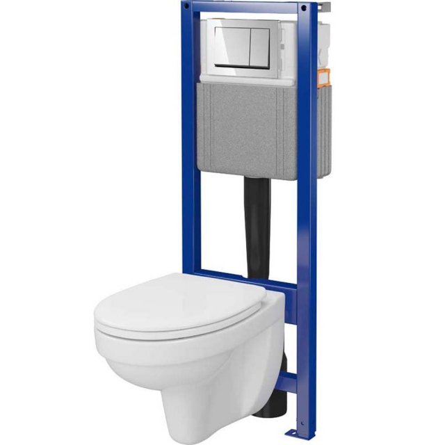 Zestaw podtynkowy SYSTEM 40 mechaniczny, miska CERSANIA, deska, przyc